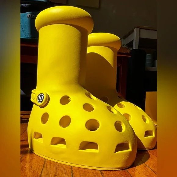 Mschf Shoes Brand New Mschf X Crocs Big Red Boots Yellow For